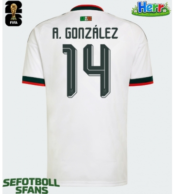 Mexiko Armando Gonzalez #14 Bortatröja VM 2026 Kortärmad